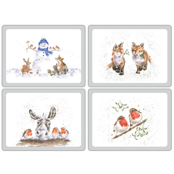 Pimpernel Wrendale Designs 4 Piece Christmas Placemats Set & Reviews Wayfair.co.uk